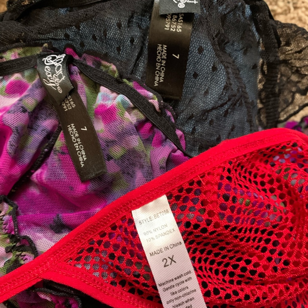 Panties Set (3) Size 7 & 2X